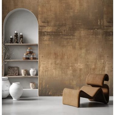 Kopott vászon hatású poszter rozsda és fahéj színben