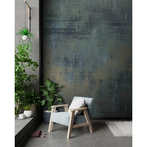 Kopott vászon hatású poszter petrolkék és zöld színben