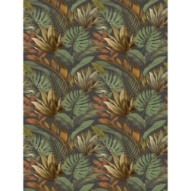   Zöldes színben pompázó trópusi hangulatot árasztó levél mintás poszter