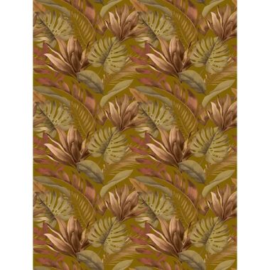   Föld színekben pompázó trópusi hangulatot árasztó levél mintás poszter