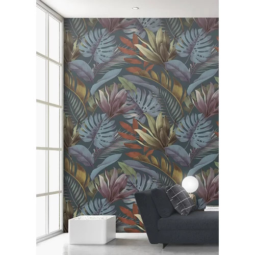 Színes, pompás trópusi hangulatot árasztó levél mintás poszter