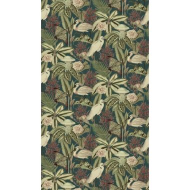   Kócsag, kanalasgém, rája, medúza, páfrány mintás tapéta