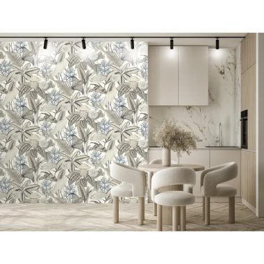   Kócsag, kanalasgém, rája, medúza, páfrány mintás tapéta