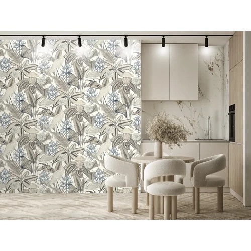 Kócsag, kanalasgém, rája, medúza, páfrány mintás tapéta