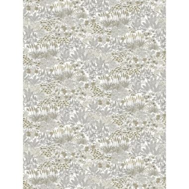   Fehér alapon szürke és bézs színű virágoskert mintás poszter 