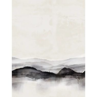   Akvarell hatású poszter, sötét, elmosódott hegy sziluettel