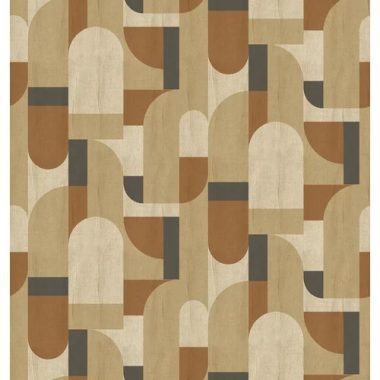   Retro hangulatú mozgalmas mintázatú poszter barna-fekete színben