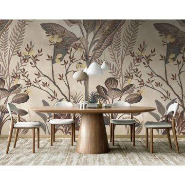   Enyhén antikolt bézs alapon citromfa és pálmafa mintás poszter