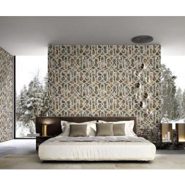 Barna Geometrikus Vinyl Tapéta 