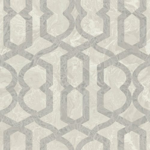 Fehér Geometrikus Vinyl Tapéta 