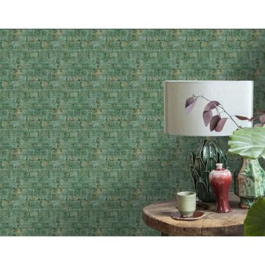 Zöld Naturál Vlies Tapéta 