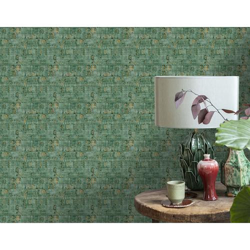 Zöld Naturál Vlies Tapéta 