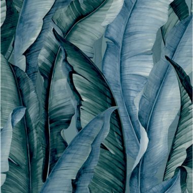 Kék Levél Vlies Tapéta 