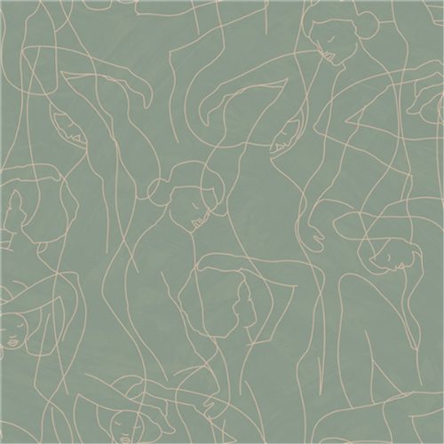 Zöld Geometrikus Vinyl Tapéta 