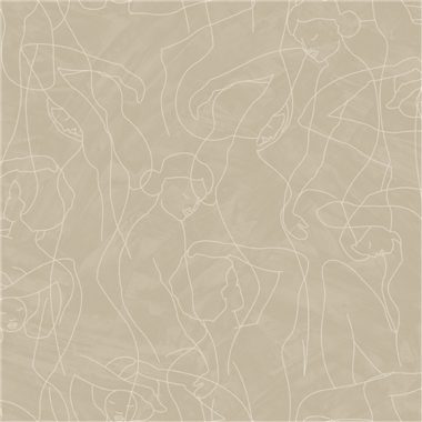 Bézs Geometrikus Vinyl Tapéta 