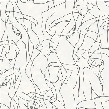 Fehér Geometrikus Vinyl Tapéta 