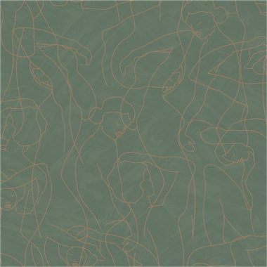 Zöld Geometrikus Vinyl Tapéta 