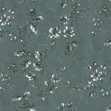 Kék Levél Vinyl Tapéta 