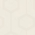 Fehér alapon krém geometriai modern - hatszög (hexagon) mintás Lamborghini tapéta