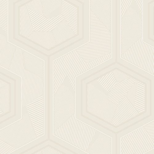 Fehér alapon krém geometriai modern - hatszög (hexagon) mintás Lamborghini tapéta
