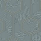 Kék geometriai modern - hatszög (hexagon) mintás Lamborghini tapéta