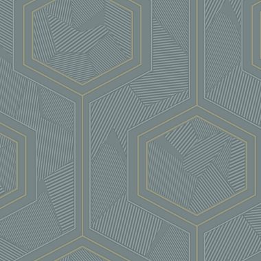   Kék geometriai modern - hatszög (hexagon) mintás Lamborghini tapéta