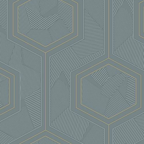 Kék geometriai modern - hatszög (hexagon) mintás Lamborghini tapéta