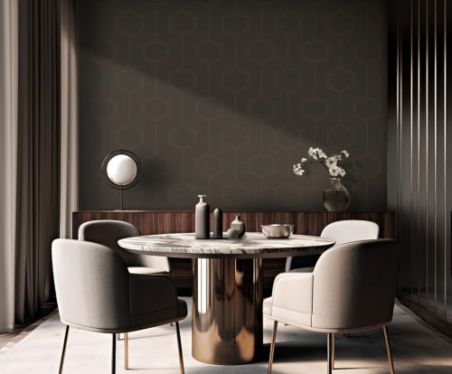 Kék geometriai modern - hatszög (hexagon) mintás Lamborghini tapéta