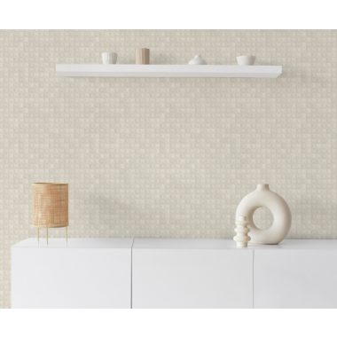 Bézs Geometrikus Vinyl Tapéta 