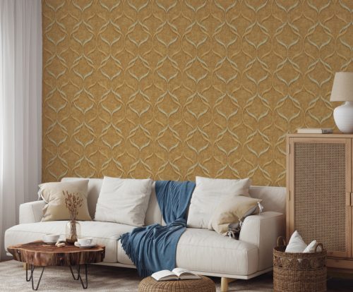 Fehér Geometrikus Vinyl Tapéta 