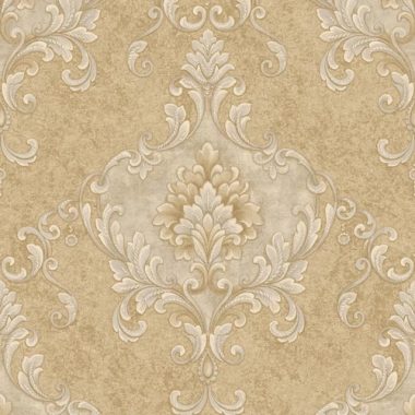   Drapp alapon arany óriás barokkmintás csillámporos tapéta