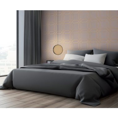 Szürke Geometrikus Vinyl Tapéta 