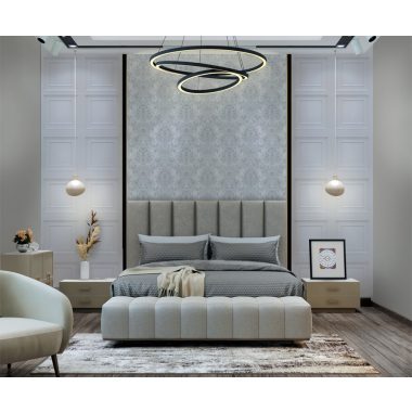 Szürke Barokk Vinyl Tapéta 