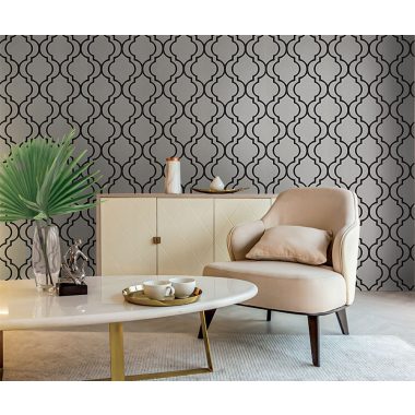 Szürke Geometrikus Vinyl Tapéta 