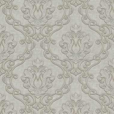 Szürke Barokk Vinyl Tapéta 