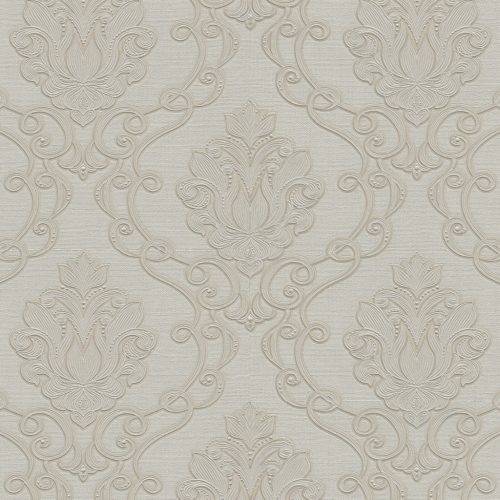 Szürke Barokk Vinyl Tapéta 