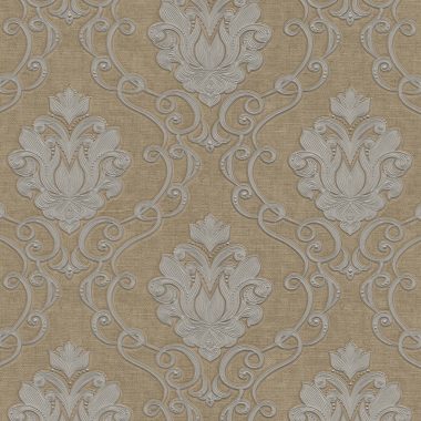 Barna Barokk Vinyl Tapéta 