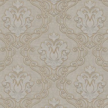 Barna Barokk Vinyl Tapéta 
