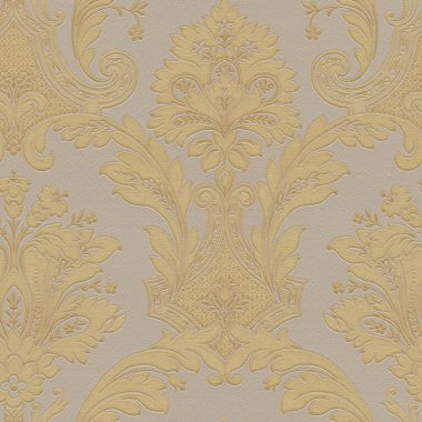 Szürke Barokk Vinyl Tapéta 