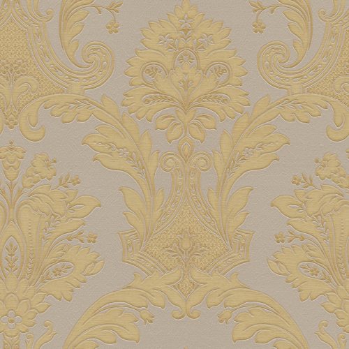 Szürke Barokk Vinyl Tapéta 