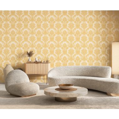 Szürke Barokk Vinyl Tapéta 