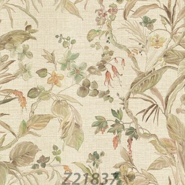 Bézs Virág Vinyl Trussardi Tapéta 