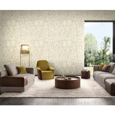 Bézs Levél Vinyl Trussardi Tapéta 