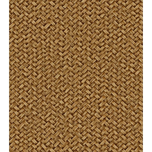 Rattan chevron szőttes  tapéta matt rozsda színben