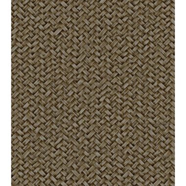  Rattan chevron szőttes tapéta enyhén fényes étcsokoládé színben