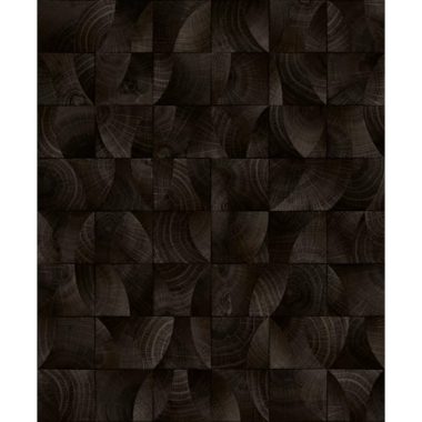   Sötét barna, fakocka mozaik mintás minimalista stílusú tapéta