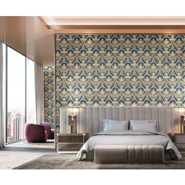 Kék Barokk Vinyl Elie Saab Tapéta 