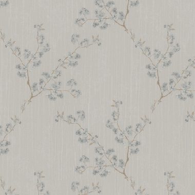 Bézs Virág Vinyl Tapéta 