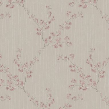Bézs Virág Vinyl Tapéta 