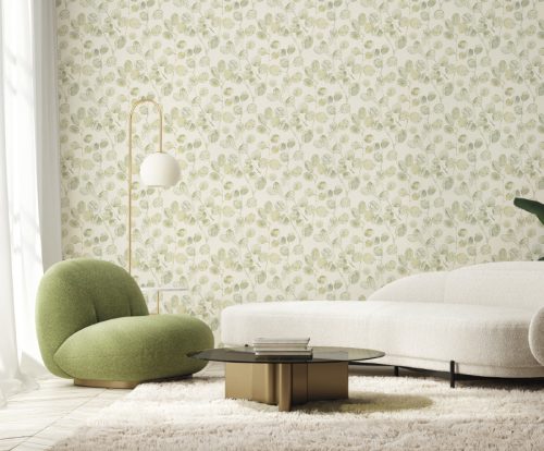 Kék Levél Vinyl Tapéta 